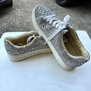 Sparkling Silver Women's Sneakers